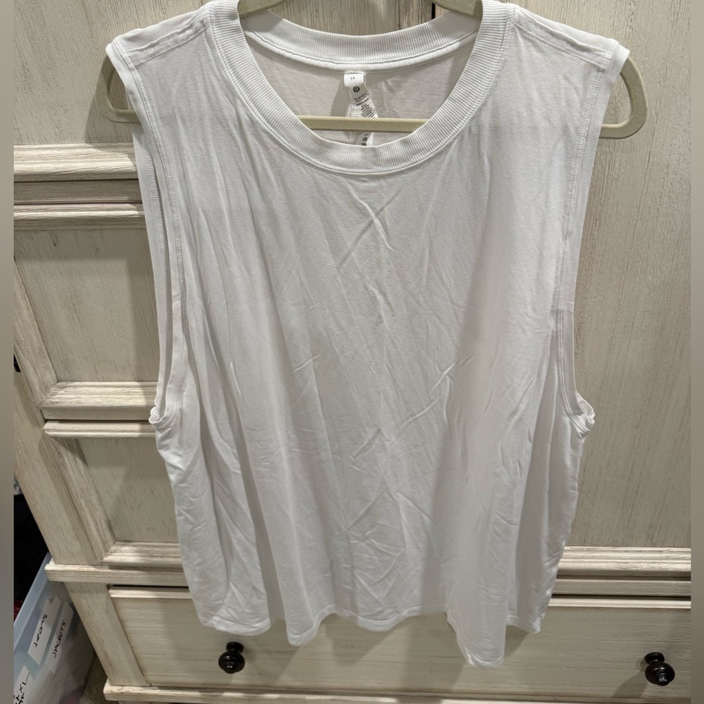 Lululemon All Yours Crew Tank White Size 14